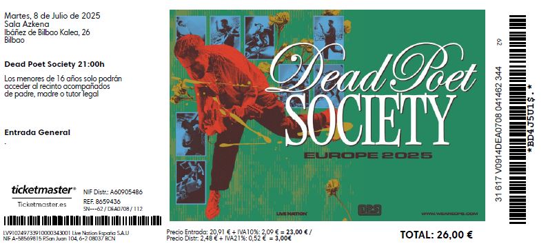 Dead Poet Society entrada