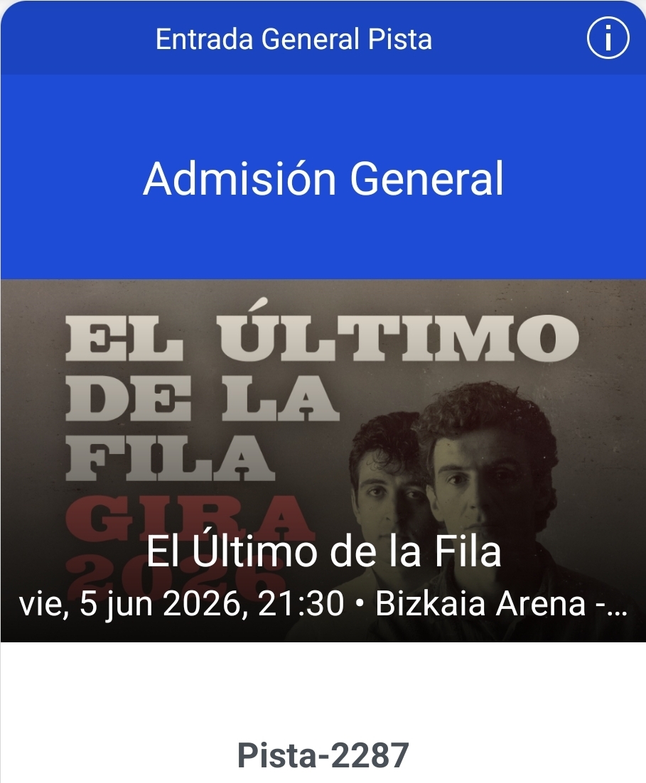 El último de la fila entrada