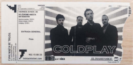 Coldplay entrada