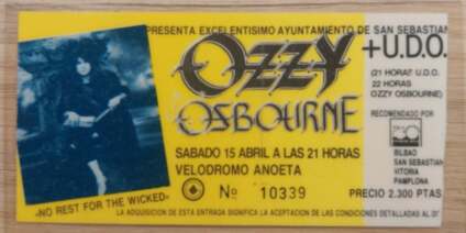 Ozzy Osbourne entrada