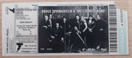 Bruce Springsteen entrada