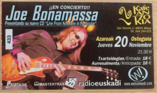 Joe Bonamassa entrada