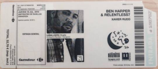 Ben Harper entrada