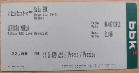 Vetusta Morla entrada