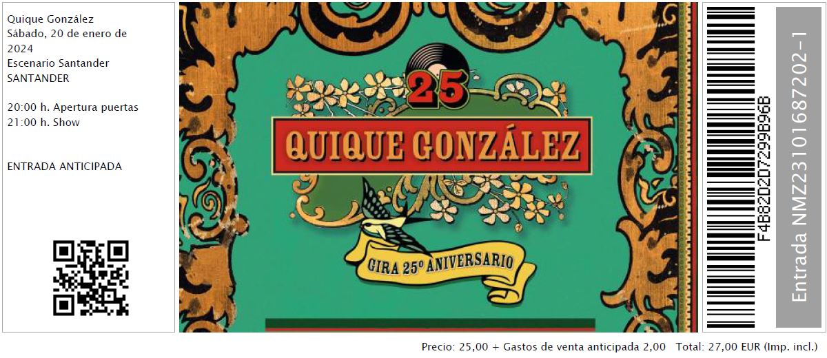 Quique González entrada