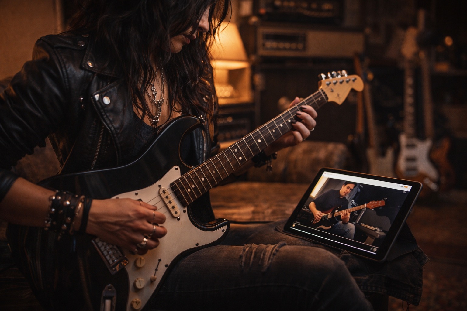 Vista de la sección de Guitarra en la landing